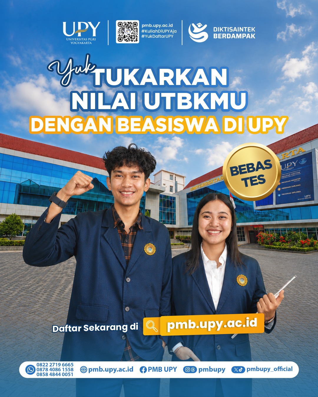 DAPATKAN BEASISWA DENGAN NILAI UTBK MU TAHUN 2026 di UPY